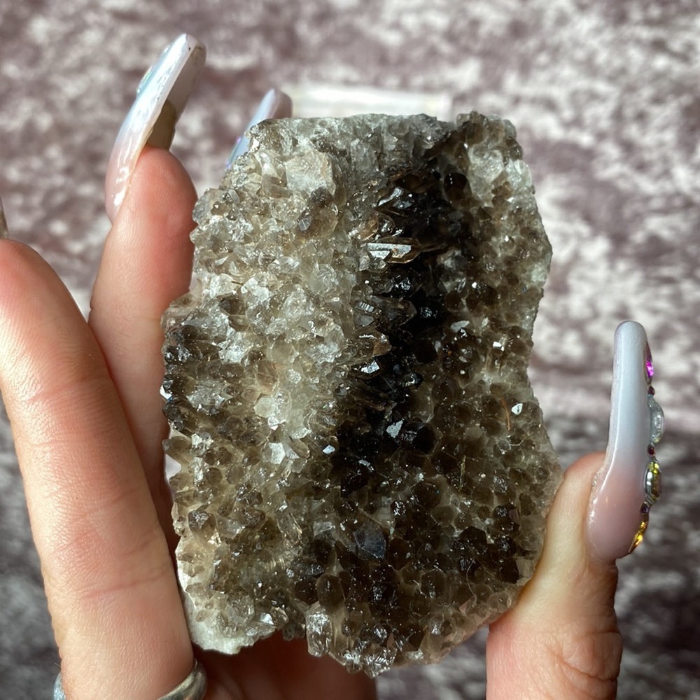 Smokey quartz cluster rock gem - Picture 4 of 6